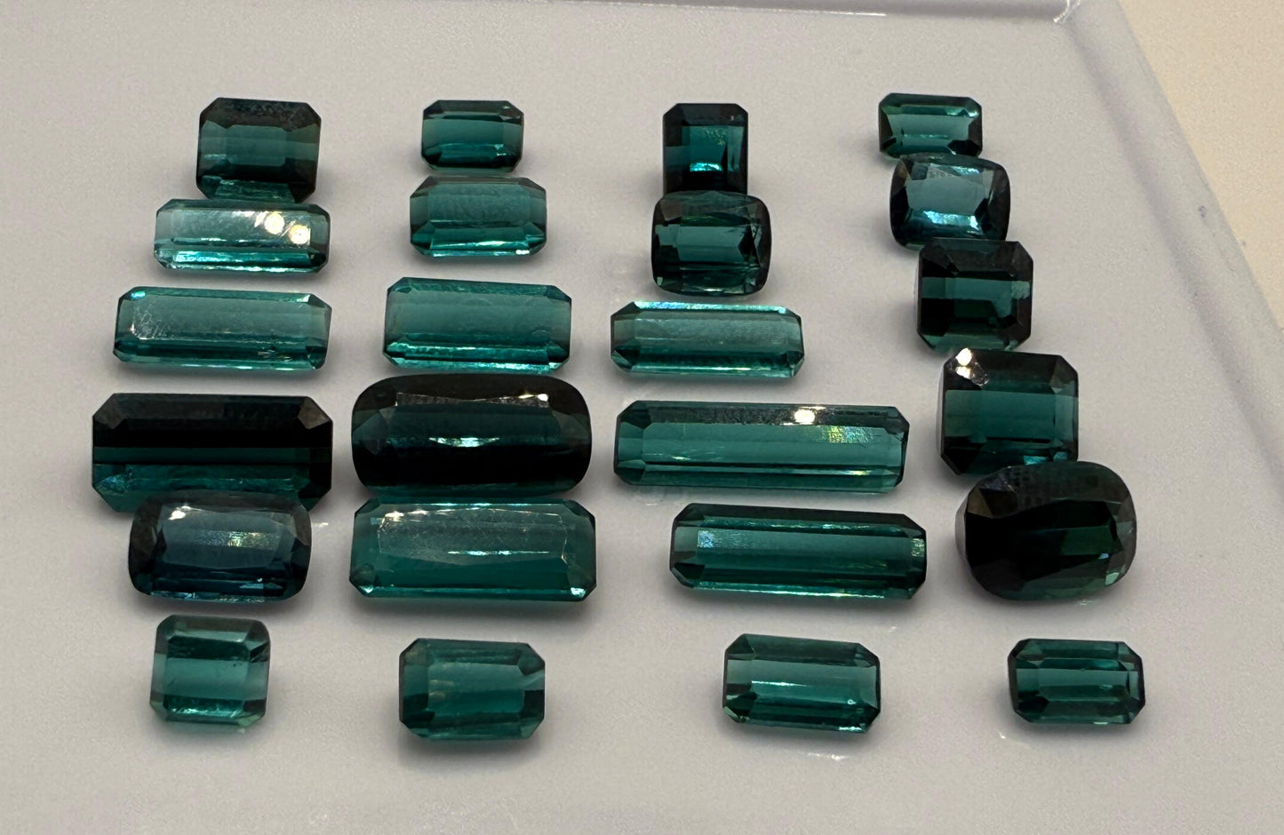Rare Indicolite Tourmaline Lot – 43 Carats | Deep Blue-Green Gem