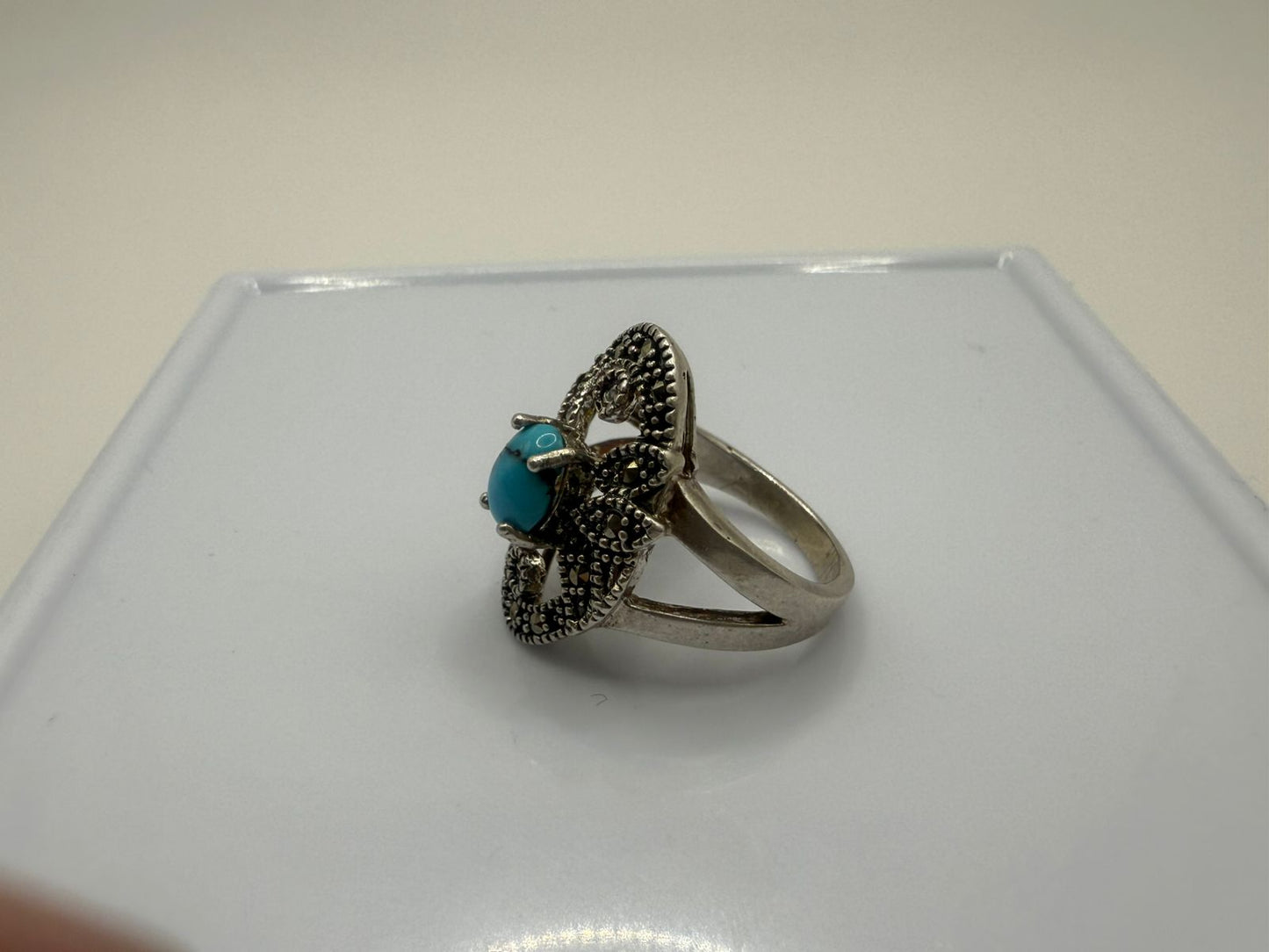 Sterling Silver Ring with Natural Turquoise stone