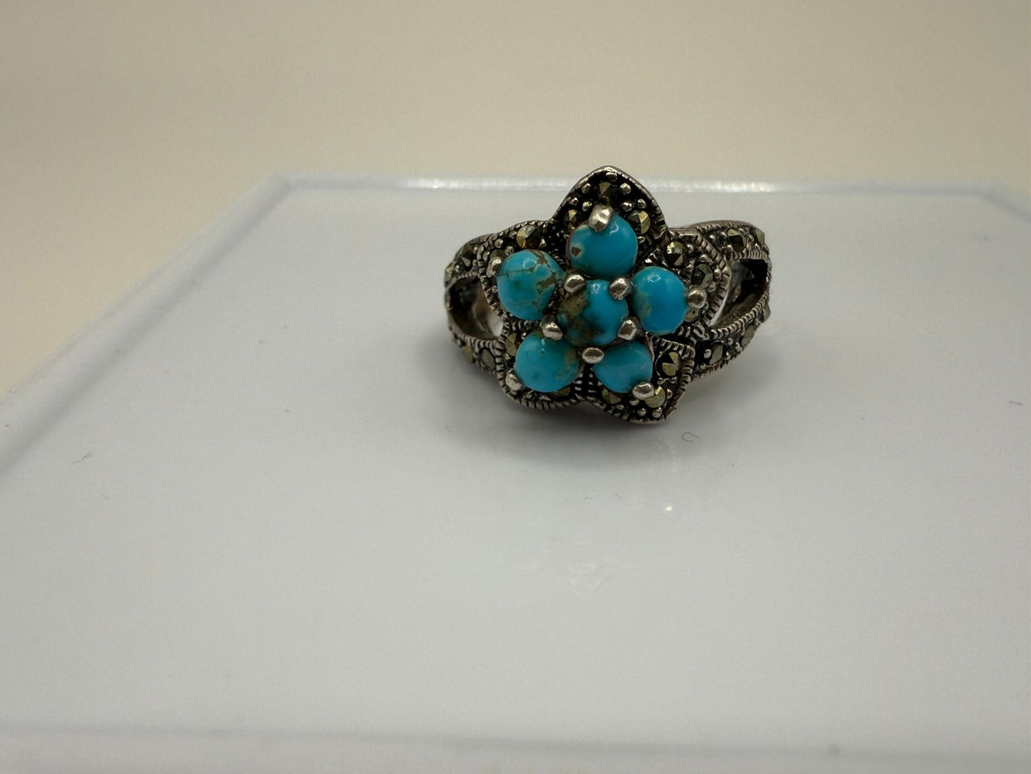 Sterling Silver Ring with Natural Turquoise stone