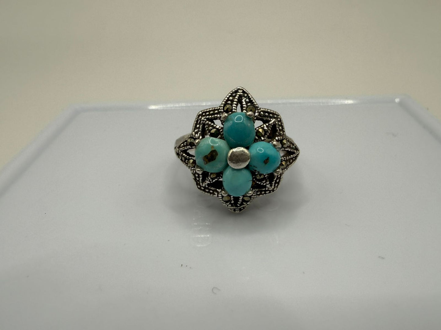 Sterling Silver Ring with Natural Turquoise stone