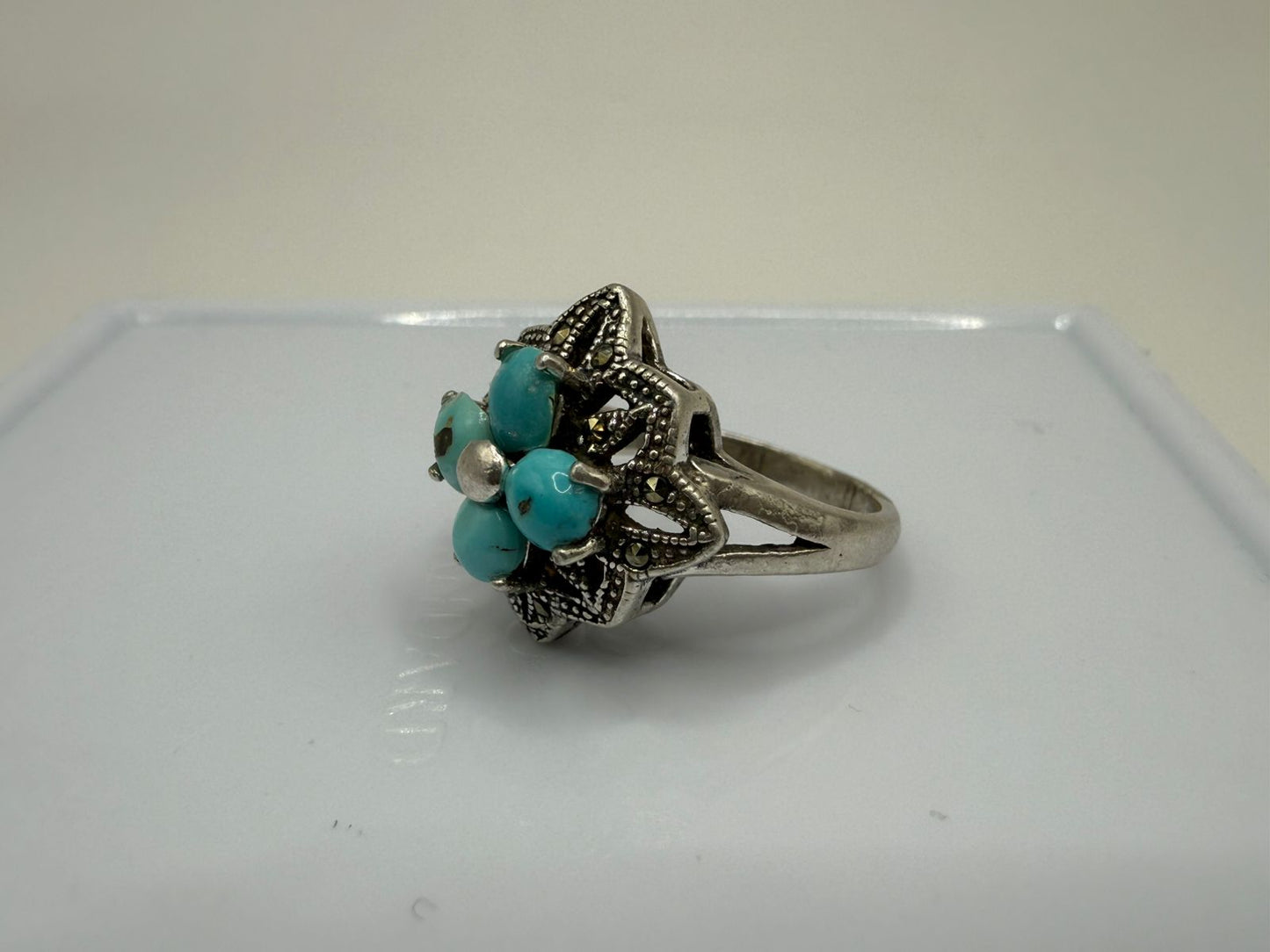 Sterling Silver Ring with Natural Turquoise stone