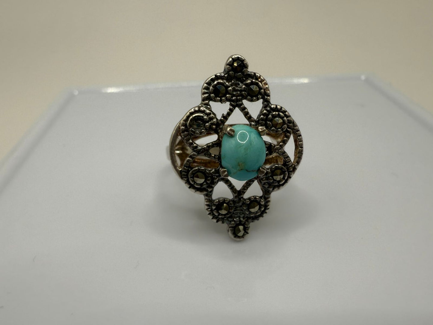 Sterling Silver Ring with Natural Turquoise stone