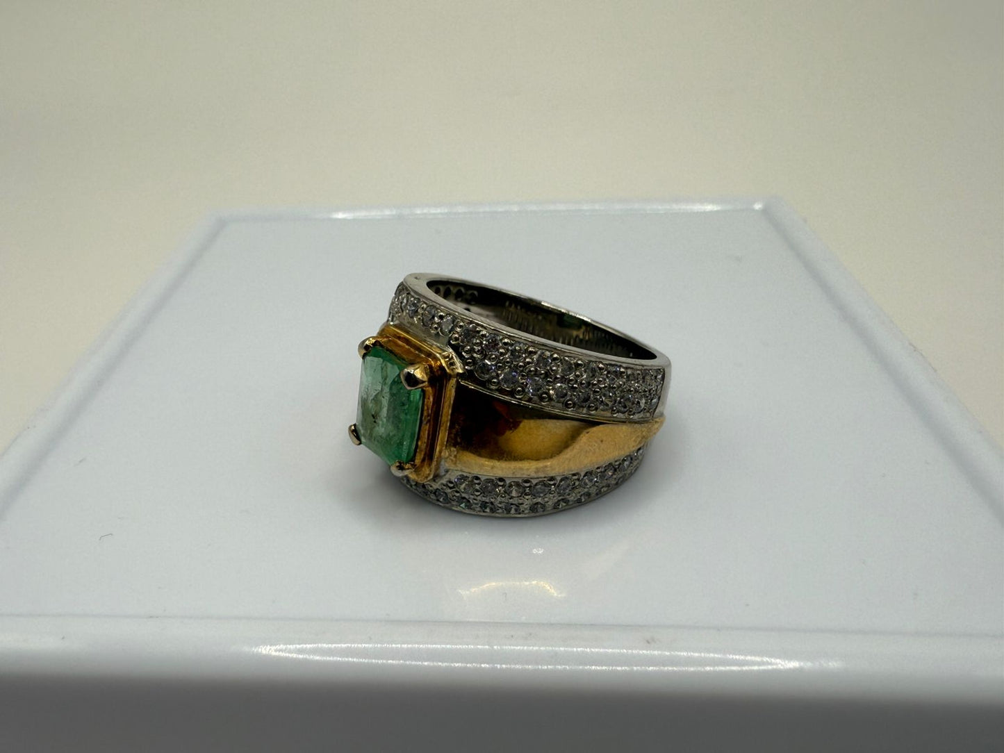 Sterling Silver Ring with Natural 2.5 carat Zambian Emerald stone