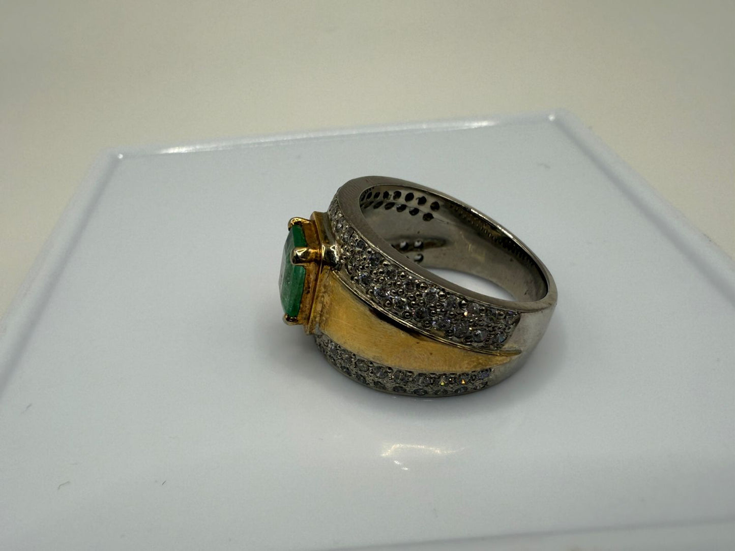 Sterling Silver Ring with Natural 2.5 carat Zambian Emerald stone