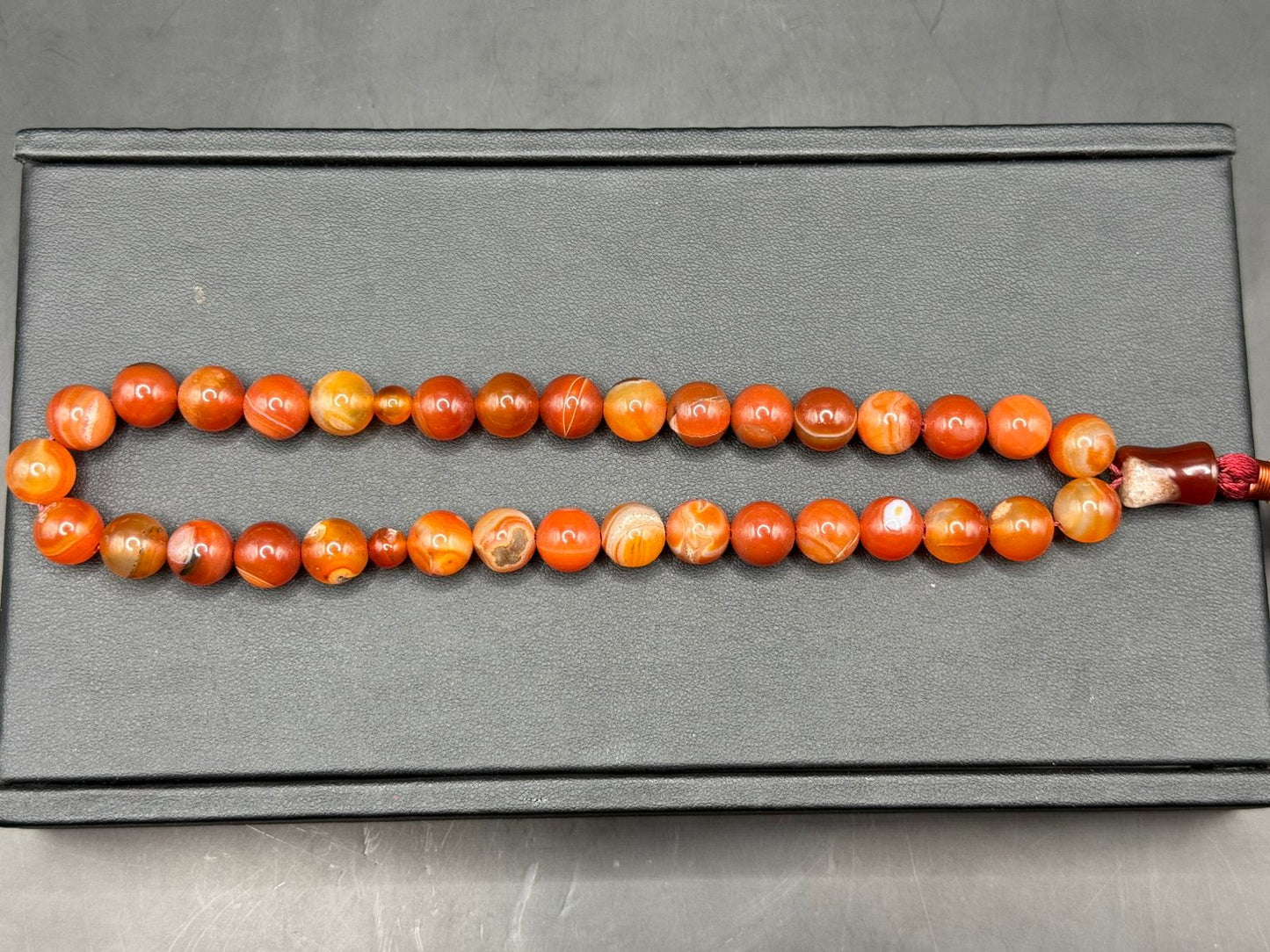 Handmade Agate Tasbeeh – 33 Beads Islamic Prayer Beads