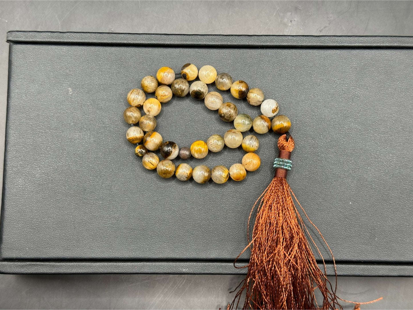 Handmade Tiger EyeTasbeeh – 33 Beads Islamic Prayer Beads