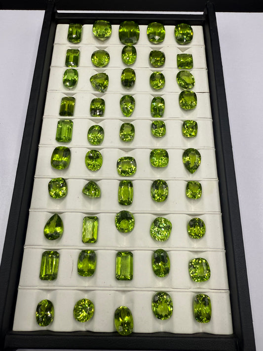 Natural Peridot Lot – 250 Carats | Eye-Clean | Pakistan Origin