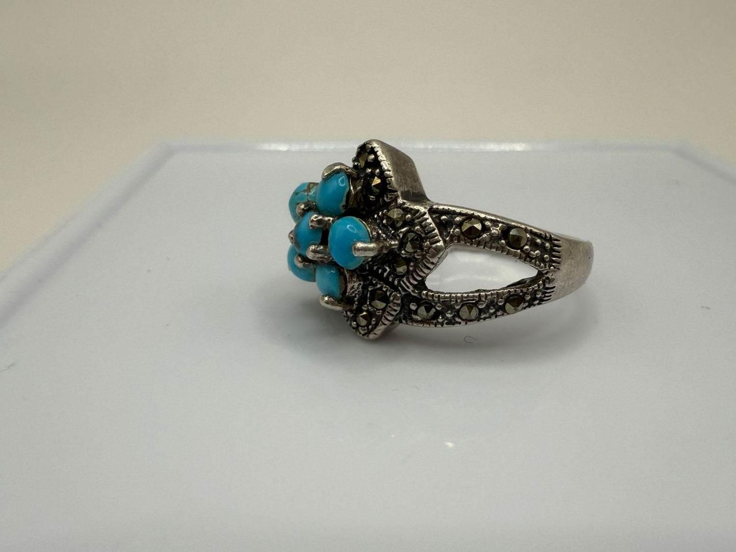 Sterling Silver Ring with Natural Turquoise stone