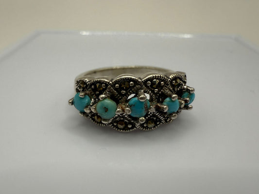 Sterling Silver Ring with Natural Turquoise stone