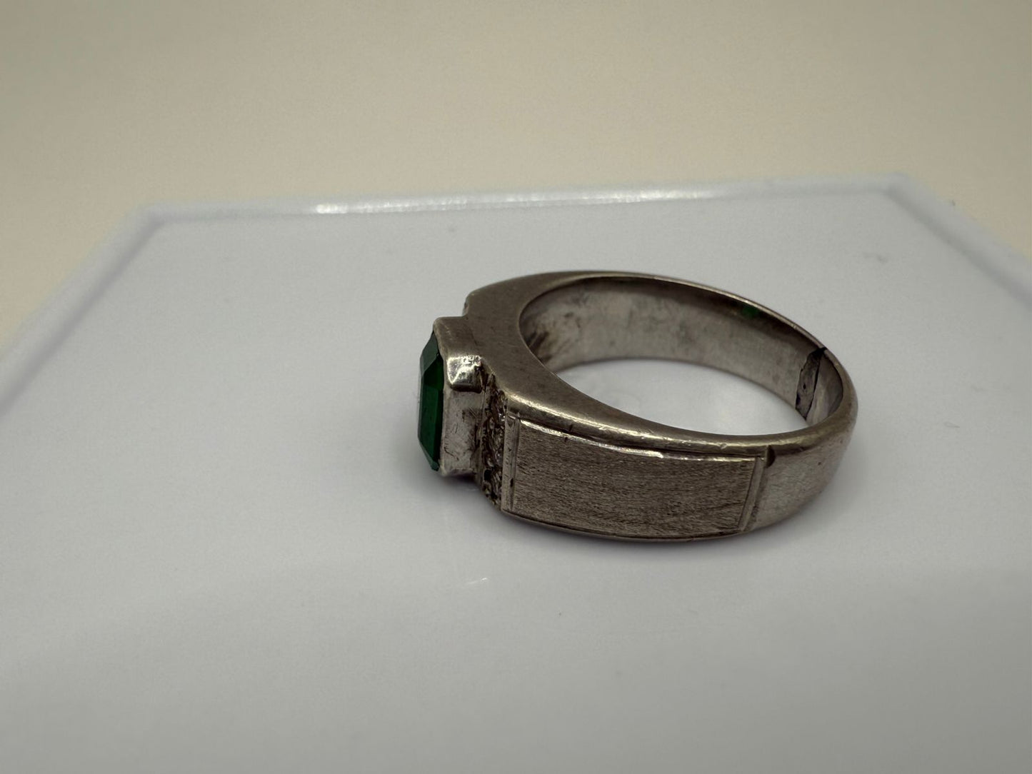 Natural Zambian 3.5 carat Emerald 925 Silver Luxury hand made ring