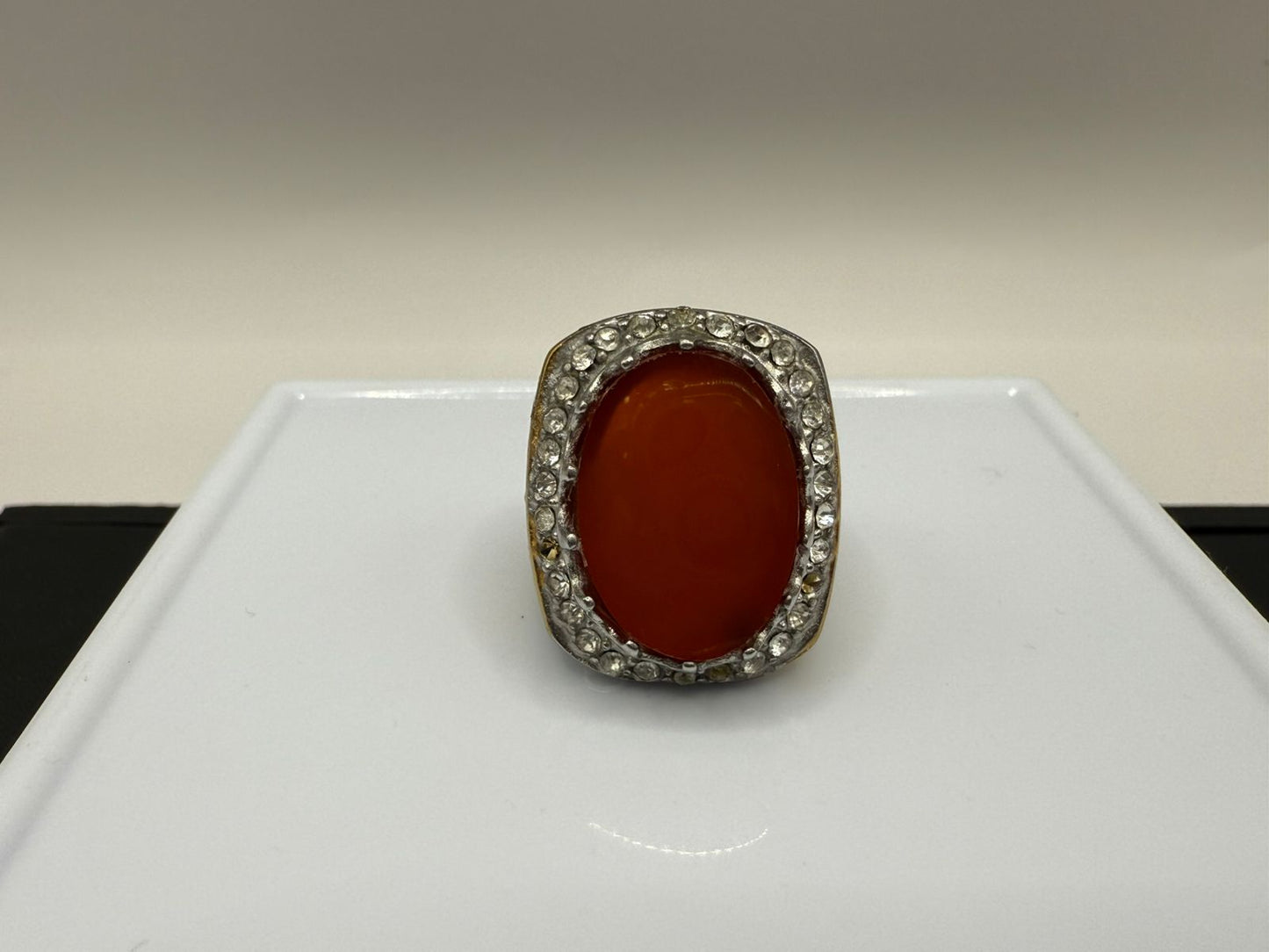 Handmade Agate Ring in Metal – Earthy Elegance
