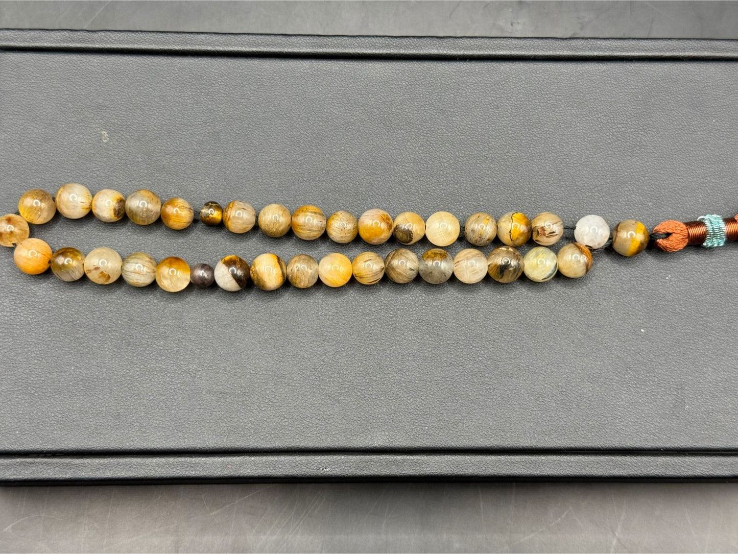 Handmade Tiger EyeTasbeeh – 33 Beads Islamic Prayer Beads