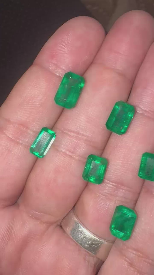 6-Piece Emerald Lot | 13.45 ct Total Weight